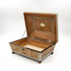 Anglo Indian Porcupine Quill Pagoda Form Box Circa 1850 - 3999569