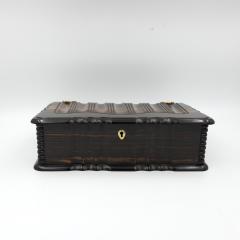 Anglo Indian Solid Coromandel Book Form Box circa 1860 - 4449397