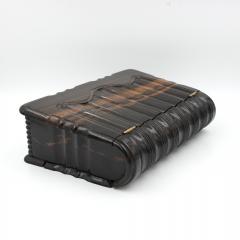 Anglo Indian Solid Coromandel Book Form Box circa 1860 - 4449398