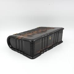 Anglo Indian Solid Coromandel Book Form Box circa 1860 - 4449404