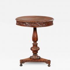 Anglo Indian Specimen Rosewood Carved Table - 3769612