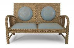 Anglo Indian Teak Upholstered Loveseat - 1419176