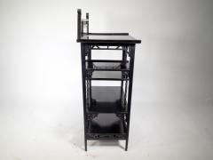 Anglo Japanese Ebonized Display Shelves with Pagoda Sides Fret Work Decoration - 4192894