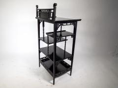 Anglo Japanese Ebonized Display Shelves with Pagoda Sides Fret Work Decoration - 4192895