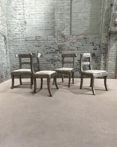 Anglo Raj Style Indian Hammered Silver Wrap Dining Chairs w Hair on Hide 1950 - 3524375