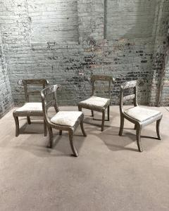 Anglo Raj Style Indian Hammered Silver Wrap Dining Chairs w Hair on Hide 1950 - 3524376