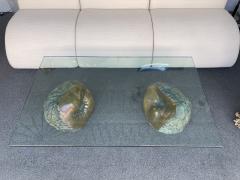 Anita Tullio Bronze Rock Coffee Table France 1970s - 2120878