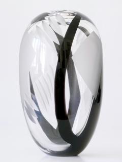 Anna Ehrner Unique Art Glass Vase by Anna Ehrer for Kosta Boda Sweden 1992 Signed - 3320857