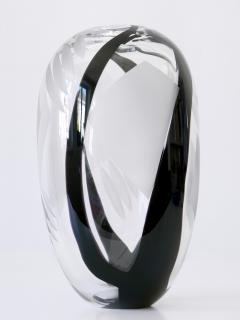 Anna Ehrner Unique Art Glass Vase by Anna Ehrer for Kosta Boda Sweden 1992 Signed - 3320858