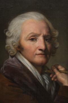 Anna Greuze Portrait of Jean Baptiste Greuze painted on linen by his daughter Anna Greuze - 2697877