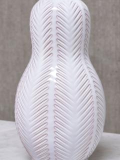 Anna Lisa Thomson Anna Lisa Thomson Feather Pattern Ceramic Table Lamp Upsala Ekeby Sweden 1940s - 4747793