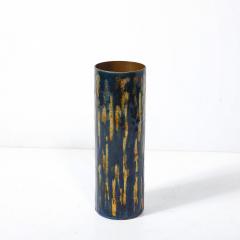 Anne Grete Pl en Mid Century Ultramarine Blue Enamel on Copper Vase signed Anne Grete Pl en - 4233751