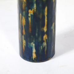 Anne Grete Pl en Mid Century Ultramarine Blue Enamel on Copper Vase signed Anne Grete Pl en - 4233752