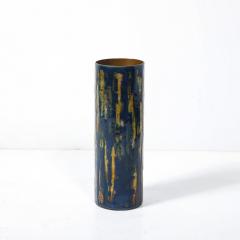 Anne Grete Pl en Mid Century Ultramarine Blue Enamel on Copper Vase signed Anne Grete Pl en - 4233756