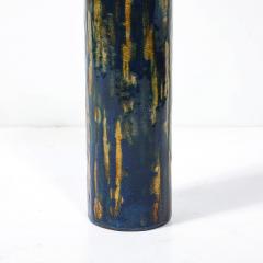 Anne Grete Pl en Mid Century Ultramarine Blue Enamel on Copper Vase signed Anne Grete Pl en - 4233757