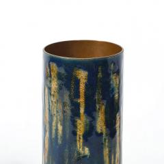 Anne Grete Pl en Mid Century Ultramarine Blue Enamel on Copper Vase signed Anne Grete Pl en - 4233759