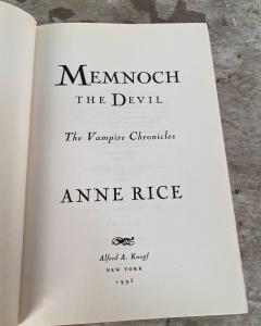 Anne Rice Memnoch the Devil First Edition 1995 - 3316037