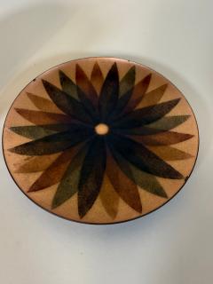 Annemarie Davidson Annamarie Davidson Copper Enamel Plate Lidded Wood Bowl - 4150229