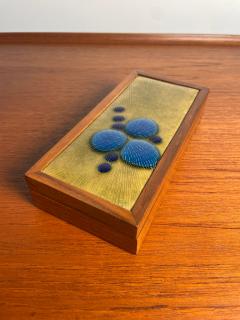 Annemarie Davidson Annemarie Davidson Walnut and Copper Enamel Jewelry Box - 4058754