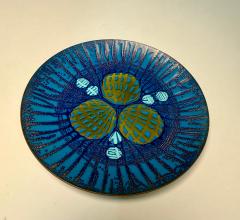 Annemarie Davidson Rare Annemarie Davidson Enamel Catch All Dish Blue Ghostline 1960s - 4415528