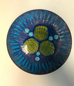 Annemarie Davidson Rare Annemarie Davidson Enamel Catch All Dish Blue Ghostline 1960s - 4415542