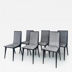 Annibale Colombo Annibale Colombo Lacquered Suede Dining Chairs Set of 6 - 3685597