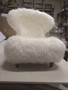 Annie Hieronimus Annie Hieronimus for Cinna Pair of Chair Covered in Mohair Faux Fur - 408886