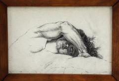 Anonymous Drawing of Stretching Man French c 1930 - 3569395