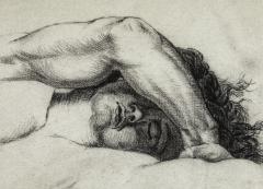 Anonymous Drawing of Stretching Man French c 1930 - 3569397