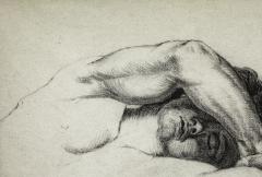 Anonymous Drawing of Stretching Man French c 1930 - 3569400