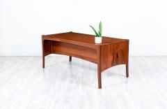 Anthony Kahn California Studio Sculpted Walnut Executive Desk by Anthony Khan - 3314988