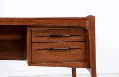 Anthony Kahn California Studio Sculpted Walnut Executive Desk by Anthony Khan - 3314991