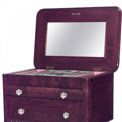 Anthony Quervelle American Empire Mahogany Flip Top Sewing Table - 4635047