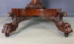 Anthony Quervelle Anthony Querville Drop Leaf Mahogany Table w Acanthus Leaf Carving Circa 1845 - 4190780