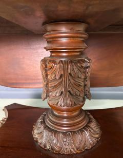 Anthony Quervelle Anthony Querville Drop Leaf Mahogany Table w Acanthus Leaf Carving Circa 1845 - 4190813