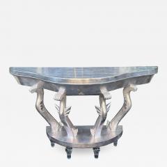 Anthony R J Powell Art Deco Style Anthony R J Powell Silver Giltwood Console - 2349970