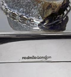Anthony Redmile 1970 s Anthony Redmile London silver plate and Agate Box - 3241987