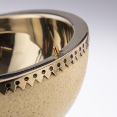 Anthony Redmile Anthony Redmile Ostrich Egg Box Mounted On Silver Plated Cup London c 1970 - 2914635