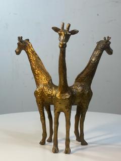 Anthony Redmile BRASS GIRAFFE AND OSTRICH EGG SCULPTURE IN THE MANNER OF ANTHONY REDMILE - 1851477