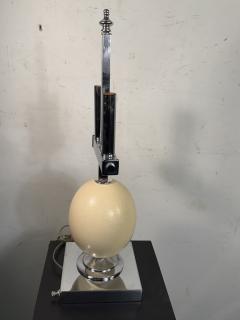 Anthony Redmile MODERNIST CHROME OSTRICH EGG LAMP - 4403930