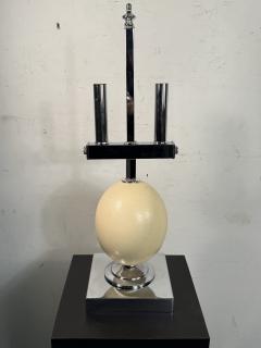 Anthony Redmile MODERNIST CHROME OSTRICH EGG LAMP - 4403935