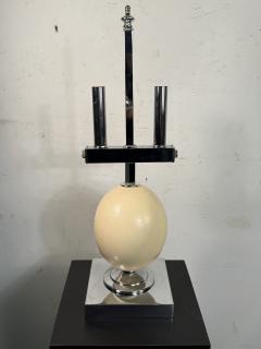 Anthony Redmile MODERNIST CHROME OSTRICH EGG LAMP - 4403936