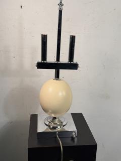 Anthony Redmile MODERNIST CHROME OSTRICH EGG LAMP - 4403938