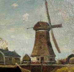 Anthony Thieme Anthony Thieme Windmill Landscape Oil Painting - 3065060