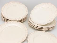 Anthropologie Stoneware Oval Dinner Plates Set of 12 Portugal Circa 2007 - 3947833