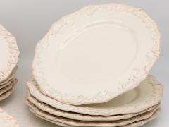 Anthropologie Stoneware Oval Dinner Plates Set of 12 Portugal Circa 2007 - 3947835