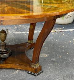 Antique 10 Regency Mahogany Inlaid Dining Table W Two Leaves - 1942548