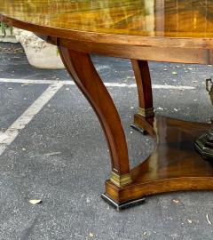 Antique 10 Regency Mahogany Inlaid Dining Table W Two Leaves - 1942549