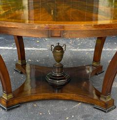 Antique 10 Regency Mahogany Inlaid Dining Table W Two Leaves - 1942550