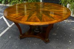 Antique 10 Regency Mahogany Inlaid Dining Table W Two Leaves - 1942553